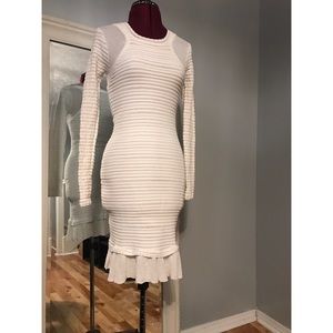 Yigal Azrouël White Knit Dress